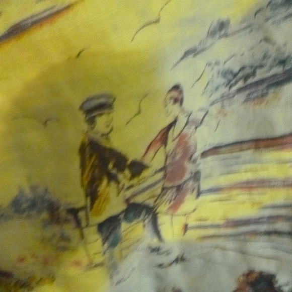 CUT*LOOSE LINEN SLEEVELESS SHELL TOP sz-L TROPICAL COLOR - Picture 5 of 12